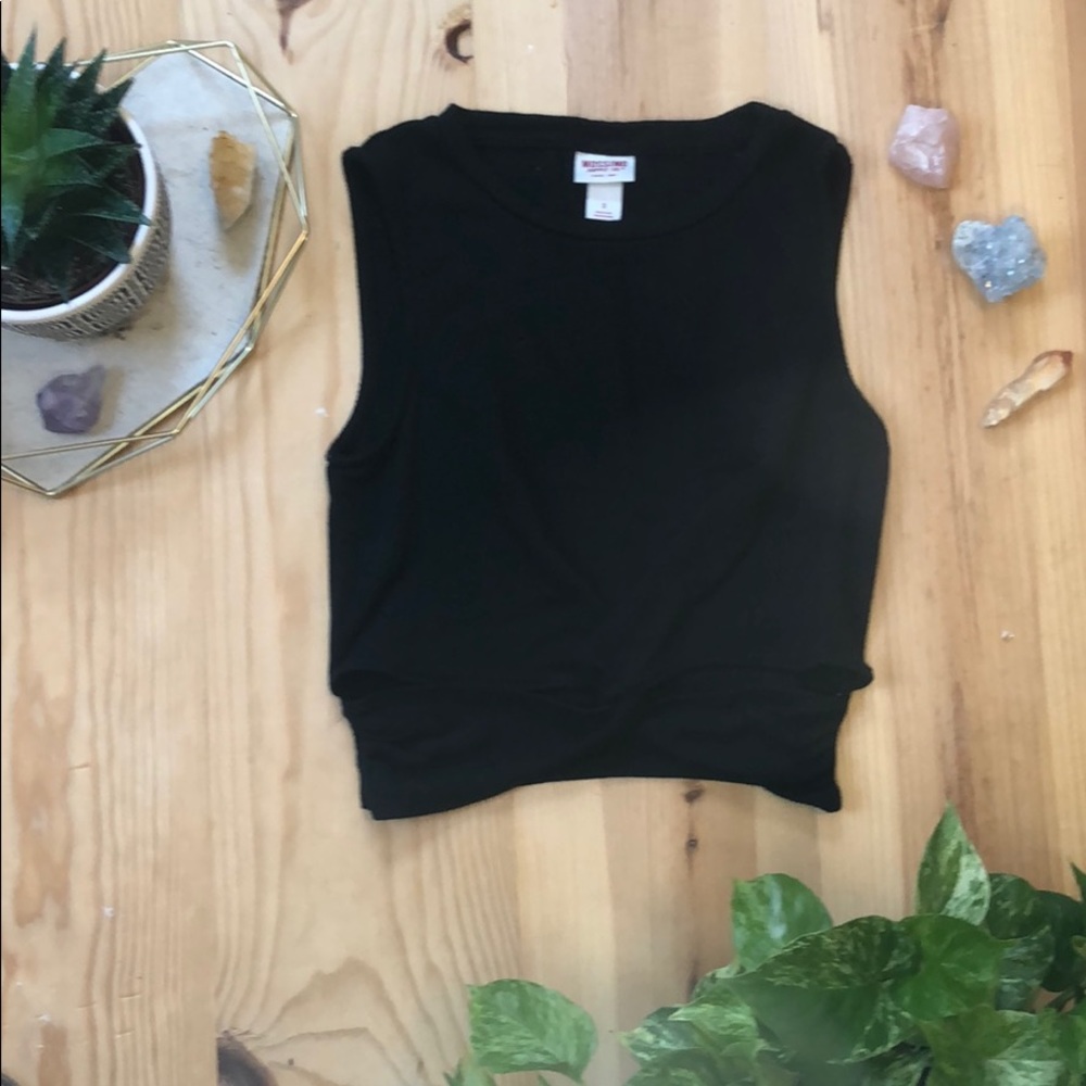 Twist front crop top